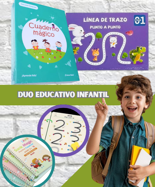 PACK DUO CUADERNO MÁGICO Y LINEAS DE TRAZOS